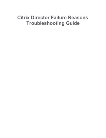 Citrix Director Failure Reasons Troubleshooting Guide