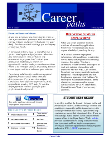 Career Paths - Washington And Lee University