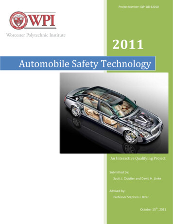 Automobile Safety Technology - Worcester Polytechnic Institute