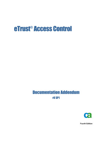 ETrust Access Control Documentation Addendum - Broadcom Inc.