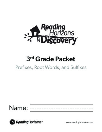 Prefixes, Root Words, And Suffixes - Reading Horizons