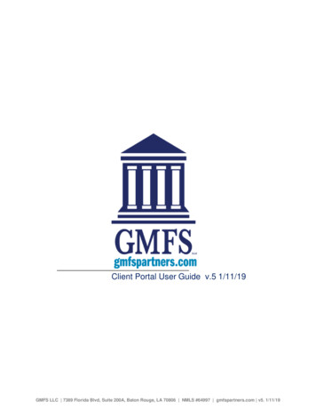 Client Portal User Guide V.5 1/11/19 - GMFS Partners