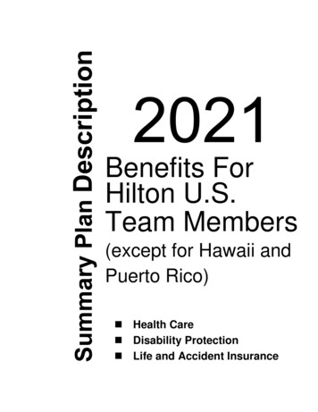 Benefits For Hilton U.S. Team Members