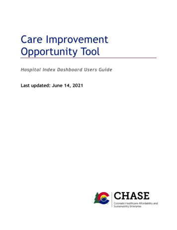 Care Improvement Opportunity Tool - Colorado