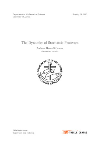 The Dynamics Of Stochastic Processes