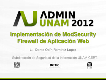 Implementación De ModSecurity Firewall De Aplicación Web