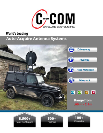 World's Leading Auto-Acquire Antenna Systems - C-COM Satellite Systems