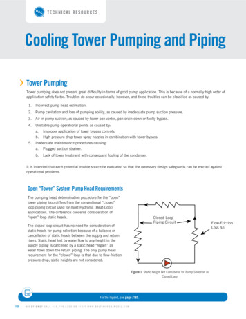 Cooling Tower Pumping And Piping - Baltimore Aircoil Company