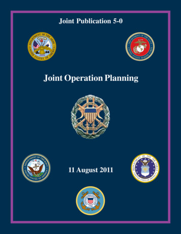 JP 5-0, Joint Operation Planning - Naval Postgraduate School