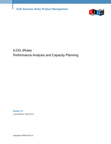 ILOG JRules - Performance Analysis And Capacity Planning