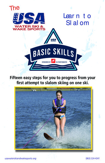 Learn To Slalom - USA Water Ski
