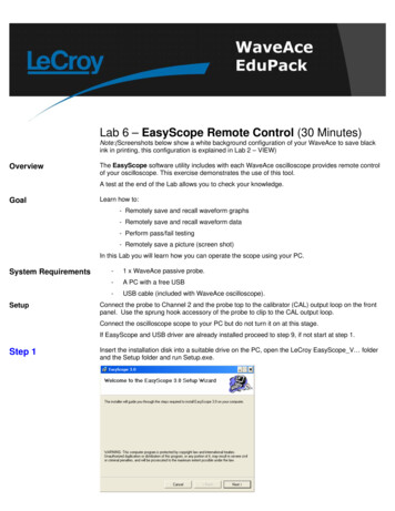 Lab 6 - EasyScope Remote Control (30 Minutes)