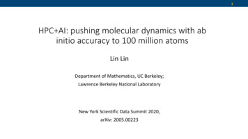 HPC AI: 100 Million Atom Ab Initio Molecular Dynamics On Summit .
