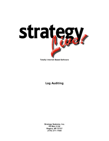 Log Auditing - Strategy Systems