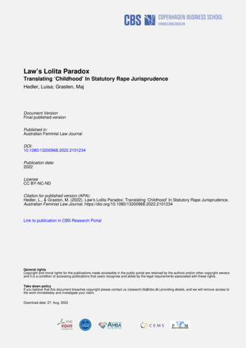 Law's Lolita Paradox - Research.cbs.dk