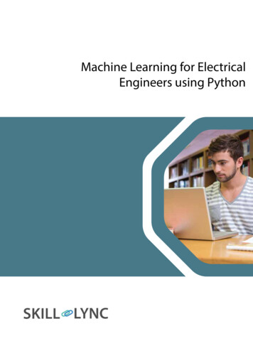 Machine Learning For Electrical Engineers Using Python