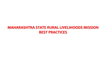 Maharashtra State Rural Livelihoods Mission Best Practices