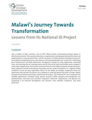 Malawi's Journey Towards Transformation - Center For Global Development