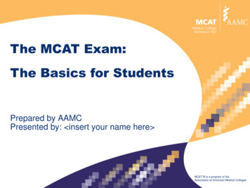 The MCAT Exam: The Basics For Students - MSM