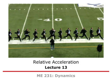 Relative Acceleration - University Of Tennessee