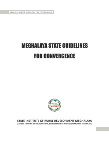 Meghalaya State Guidelines For Convergence