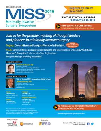 Join Us For The Premier Meeting Of Thought Leaders And Pioneers . - IFSO
