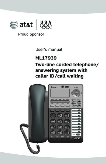 ML17939 Two-line Corded Telephone/ Answering System With Caller ID/call .