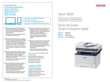Xerox B205 - Quick Use Guide - Unieuro.it