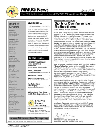 The Official Publication Of The MFG/PRO Midwest User Group