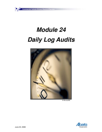 Module 24 Daily Log Audits - Alberta