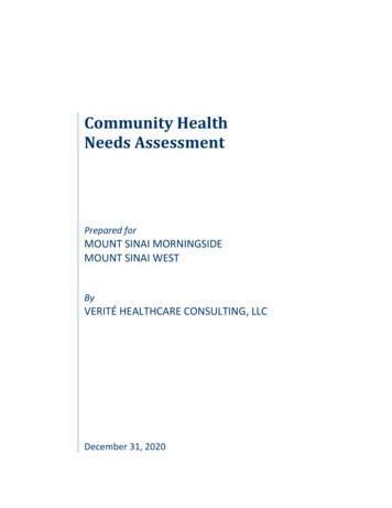Community Health Needs Assessment - Mount Sinai Health System
