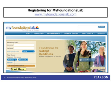 Registering For MyFoundationsLab Myfoundationslab - My Savvas Training