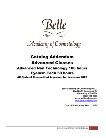 Catalog Addendum Advanced Classes