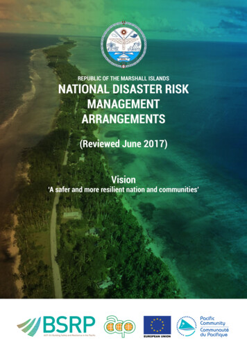 Republic Of The Marshall Islands National Disaster Risk Management .
