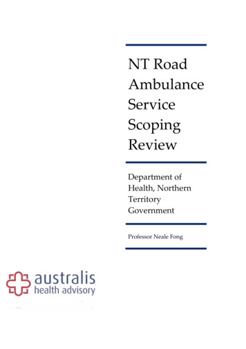 NT Road Ambulance Service Scoping Review