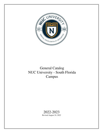 NUC University Miami Campus General Catalog
