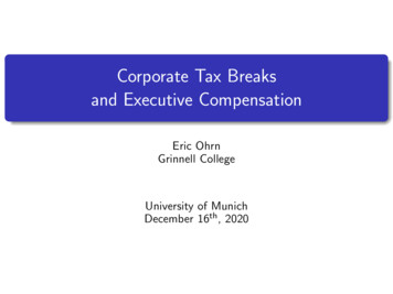 Corporate Tax Breaks And Executive Compensation - Grinnell College