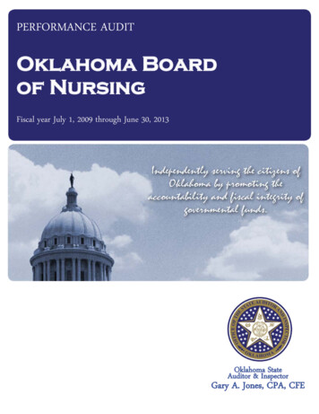 Oklahoma Board Of Nursing - Oklahoma State Auditor And Inspector
