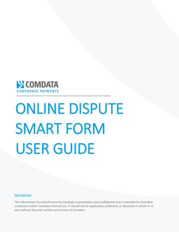 Online Dispute Smart Form User Guide - Comdata Resource Center