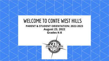 Welcome To Conte West Hills