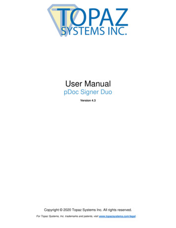 PDoc Signer Duo Manual - Topaz Systems