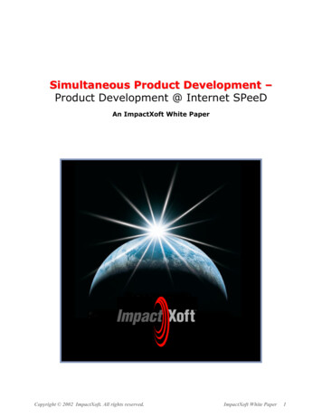 Simultaneous Product Development - Product Development @ Internet SPeeD