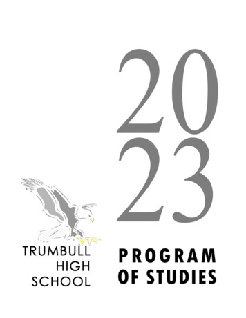Trumbull High School Program Of Studies Class Of 2023