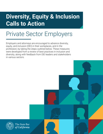 Diversity, Equity & Inclusion Calls To Action