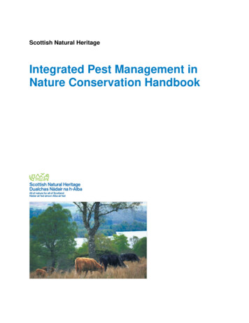 Integrated Pest Management In Nature Conservation Handbook