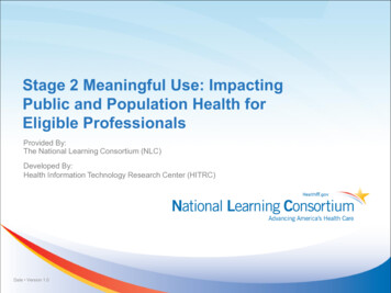 Stage 2 Meaningful Use Population And Public Health Measures