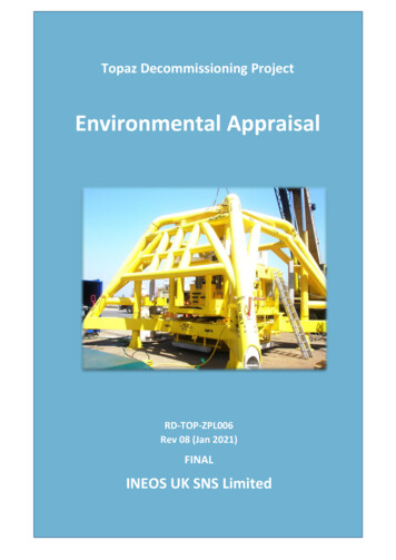 Environmental Appraisal - GOV.UK