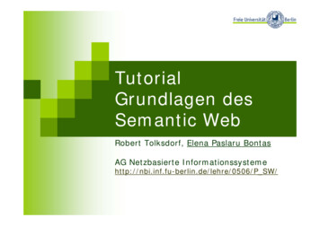 Tutorial Grundlagen Des Semantic Web