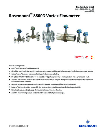 Rosemount 8800D Vortex Flowmeter - Instrumart