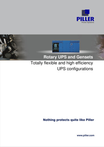 Totally Flexible And High Efficiency UPS Configurations - Piller